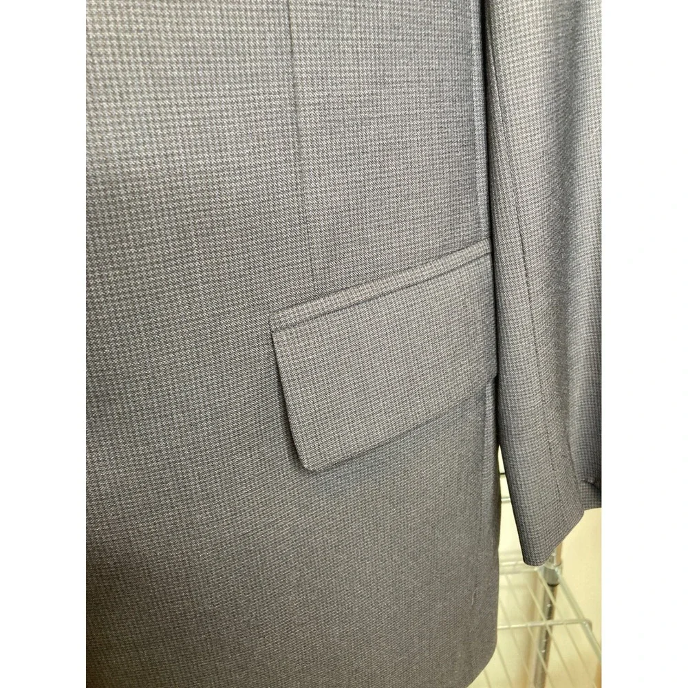 JOS A BANK Mens Charcoal Gray Wool Blazer Sz 40S Banker Business Academia Preppy